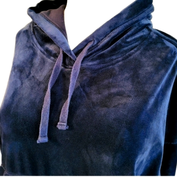 Hollister deep blue, soft velour hoodie with kangaroo pocket! Like New! Sz Lg - Picture 5 of 10